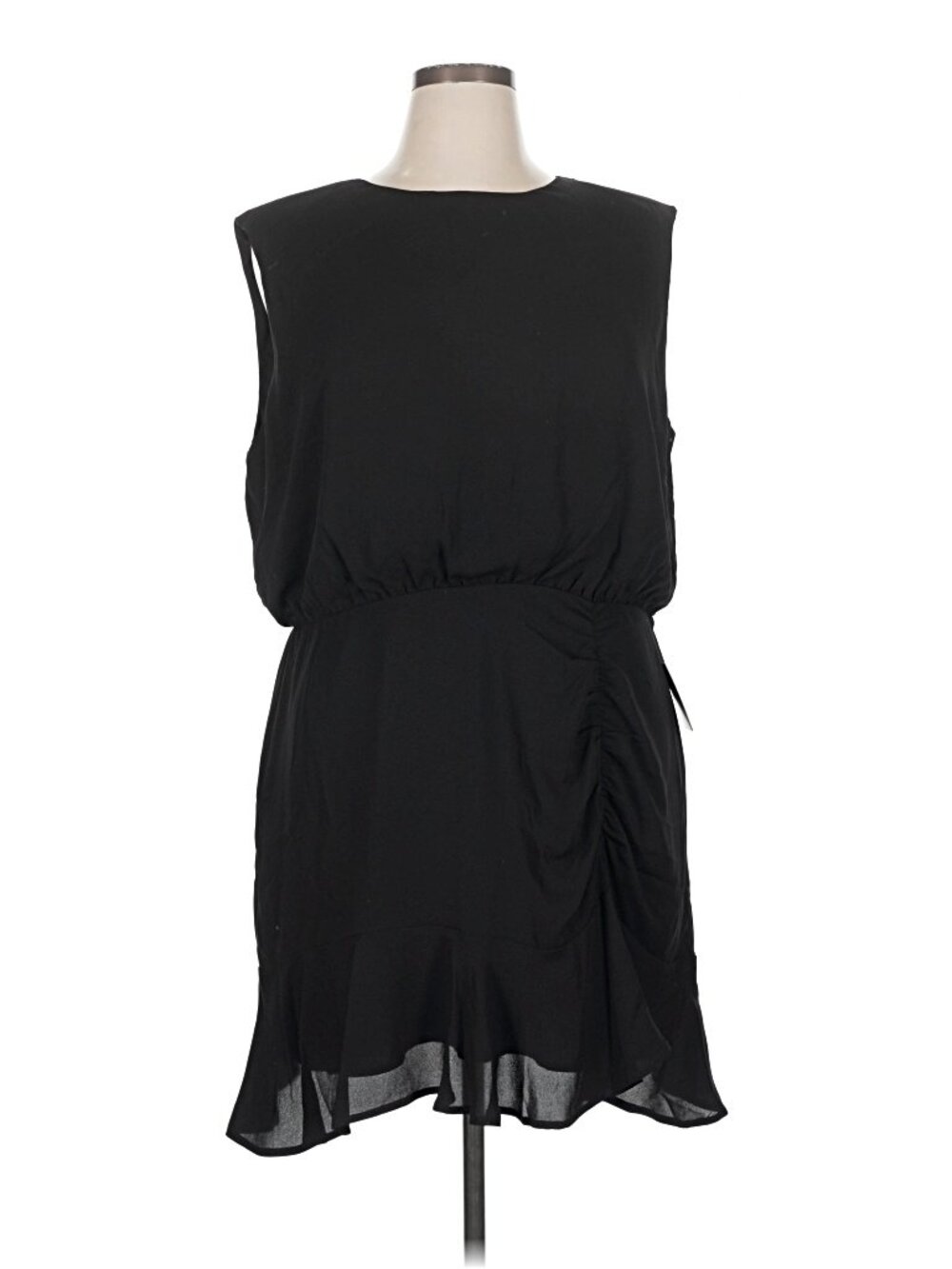 Express Ruched Ruffle Hem Mini Dress - Picture 6 of 10